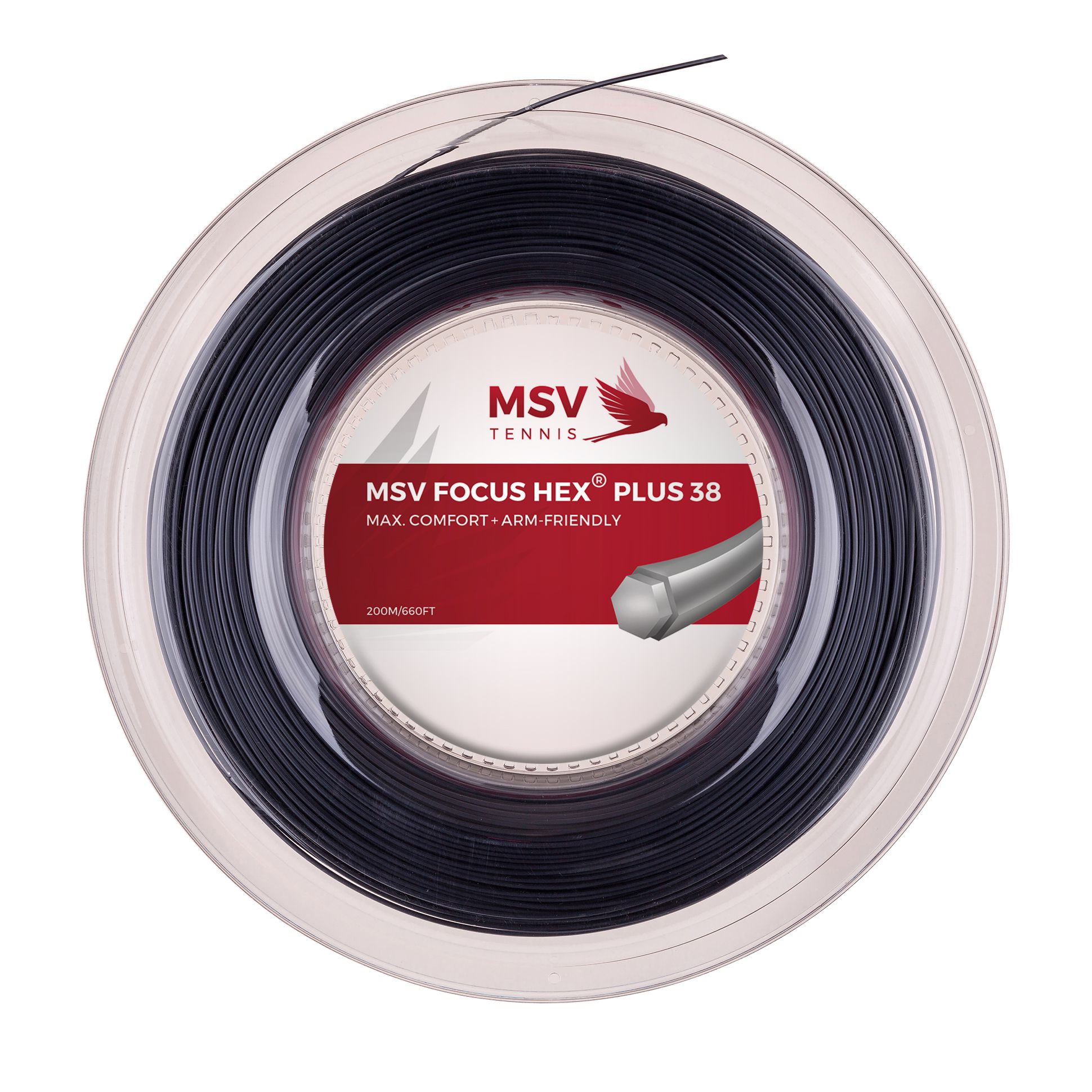 MSV Focus HEX® Plus 38 Tennis String 200m 1,25mm black